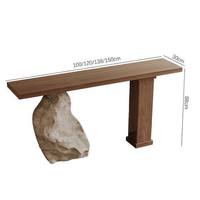 Console moderne en pin massif de style chinois pour villa, ferme, hôtel, couloir, entrée, salle à manger, salon – Écologique