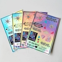 Autocollants holographiques en PVC adhésifs amovibles Offre Spéciale de haute qualité autocollants holographiques anti-UV anti-rayures découpés au Laser 3D