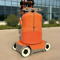 Plateforme de travail aérienne autopropulsée en acier au carbone CE de 10 m, prête à l'emploi, avec batterie au plomb-acide, capacité de charge de 200 kg, pour l'entretien intérieur