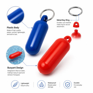Porte-clés flottant en plastique avec logo personnalisé, anneau porte-clés flottant pour bateau, navigation marine, natation, pêche, sports nautiques, flotteur de sécurité - Product Image 4