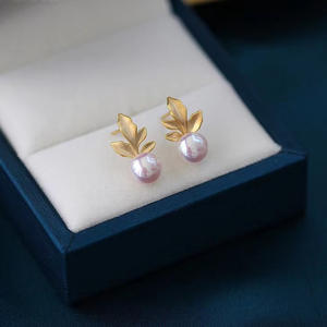 อุปกรณ์ทำต่างหูมุก DIY เงินแท้ S925 สำหรับมุกทรงกลมขนาด 6-7 มม. พร้อมฐานต่างหูแบบเรียบง่ายสำหรับผู้หญิง รุ่น 21840 พร้อมตะขอเกี่ยว - Product Image 2