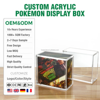 Boîte de présentation rectangulaire en acrylique personnalisée OEM avec protection UV pour TCG Elite Trainer ETB