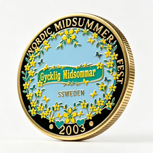 Moneda Conmemorativa Personalizada de Aleación de Zinc con Esmalte Suave, Tema de Ángel, Festival de Verano, para Recuerdos - Product Image 2