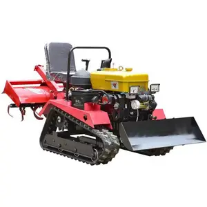 Micro-cultivator crawler rotary cultivator small diesel tractor ditching seeding multi-functional agricultural plow cultivator