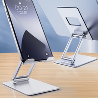 Support de tablette en alliage d'aluminium pour ordinateur de bureau et support de téléphone portable à réglage flexible, support de téléphone portable pratique