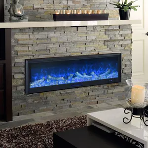 60 85 Inch Electric Fireplace Insert Recessed Media Wall Mounted Fire Place Led Decorative 1500w Electric Fireplace
