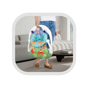 Diskon besar kursi goyang plastik kodok hewan Multi tema kursi lantai bayi nyaman dengan fungsi musik menenangkan tidur balita - Product Image 5