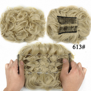 Vente en gros, Chignon synthétique bouclé, Extension capillaire, queue de cheval, postiche - Product Image 3
