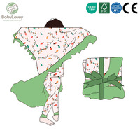 Couverture bébé personnalisée Babylovey en flanelle corail double face imprimée papillon, antibactérienne, pour nouveau-né, vente en gros de Noël