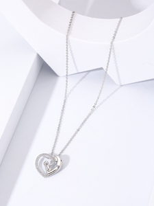 Collier avec pendentif en forme de cœur, bijoux fantaisie, bijoux mère-enfant, collier d'amour, cadeaux pour <span class=keywords><strong>la</strong></span> fête des mères - Product Image 4