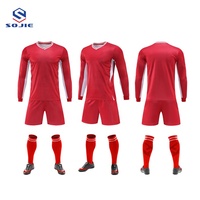 Maillot de football en polyester avec design personnalisé sublimé, uniforme de football à manches longues, ensembles de maillots de football pour enfants, ensemble de maillots de football