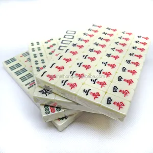 Suitable for Family Party Games Portable Travel Entertainment 2.0cm Solid Mini Engraving Chinese Mahjong Tiles