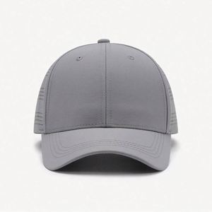 Wholesale in Stock Factory Customized Blank Laser Perforated <b>Hat</b> Breathable <b>Summer</b> 6 Panel Hard Top Baseball Cap - Product Image 1