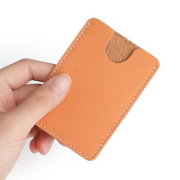 Porte-cartes minimaliste ultra-fin de couleur unie sans fermeture pour cartes d'accès au bus et au métro HX-8236