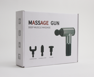 Pistol pemijat tubuh tanpa kabel, pistol pijat otot dalam, perkusi genggam, tanpa kabel, plastik 4 kepala pijat - Product Image 6