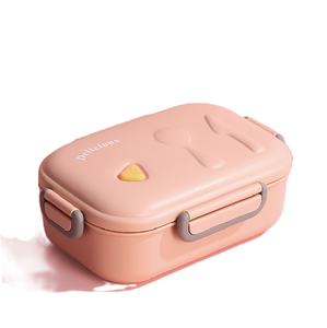 กล่องข้าวพลาสติกแบบเกาหลี 3 ช่อง ขนาด 1040 มล. ใช้กับไมโครเวฟได้ MOQ ต่ำ คุณภาพสูง รูปทรงสี่เหลี่ยมผืนผ้า เป็นมิตรกับสิ่งแวดล้อม ถอดประกอบได้ - Product Image 1