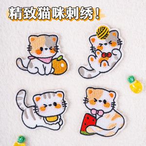 Nouvelle broderie autocollante thermocollante mignonne en forme de chat pour la décoration de sacs, vêtements et chapeaux - Product Image 4