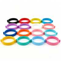 Anneau porte-gobelet en silicone multicolore, sangle de transport réglable pour bouteille d'eau, compatible avec les gobelets isothermes et les tasses portables