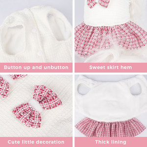 Outono E Inverno Feminino <span class=keywords><strong>Dog</strong></span> Outfit Pequeno Cão Pet Vestuário Roupas Elegantes Vestido Para Filhotes Com Laço - Product Image 3
