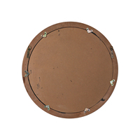Miroir mural décoratif personnalisé en bois rustique pour salle de bain avec grille en bois, grande fenêtre ronde, miroirs suspendus au mur encadrés