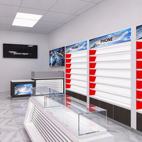 Vitrine d'affichage numérique pour magasin, présentoir de vente au détail avec éclairage LED, vitrine de produits pour centre commercial, présentoir personnalisé pour téléphones portables