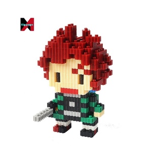 妖魔鬼杀手林果魔法积木Kamado Tanjirou Nezuko Inosuke迷你模型连接砖块儿童玩具 - Product Image 1