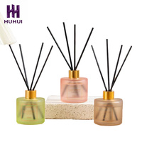 Flacon en verre cylindrique de 50 ml, eau de parfum longue durée sans flamme, vaporisateur durable, désodorisant d'air