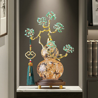 Nouvel Ornement en Améthyste de Style Chinois, Arbre de Fortune Doré, Décoration de Table de Luxe pour Salon, Entrée, Cadeau de Pendaison de Crémaillère