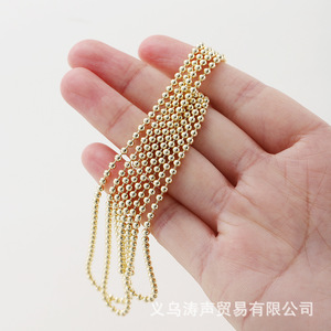 Cadena de Cuentas Chapada en Oro de 1 mm, 1.2 mm, 1.5 mm, 2 mm, 2.4 mm, Accesorios de Joyería DIY, Cadena Suelta Semiterminada - Product Image 2