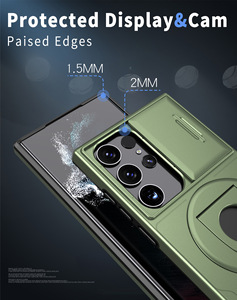 Nouveau magnétique rotation 360 armure charge étui de téléphone portable pour Samsung <span class=keywords><strong>Galaxy</strong></span> S24 S23 ultra S22 <span class=keywords><strong>S21</strong></span> plus A54 <span class=keywords><strong>5G</strong></span> couverture arrière - Product Image 4