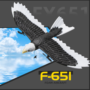 Avion <span class=keywords><strong>planeur</strong></span> en mousse RC Top FX651, envergure de 405 mm, simulation d'ailes d'aigle, radiocommande 2,4 G, jouets d'avion télécommandés - Product Image 4