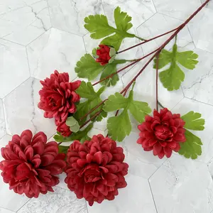 China supplier high quality wedding home decoration flower arrangement 6 silk flowers artificial peonies