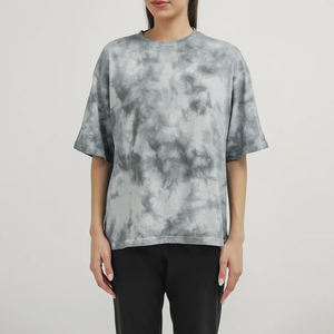 Nueva Moda, Camisetas Holgadas de Verano para Mujer, 100% Algodón Orgánico, Transpirables, Ropa Casual, Hombros Caídos, Logotipo Personalizado, Pedido al por Mayor - Product Image 6