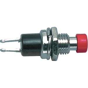 สวิตช์ปุ่มกด 12 มม. สีแดง วงแหวนยึดโลหะแบบชั่วขณะ - Product Image 1