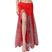 Jupe de danse du ventre sexy et magnifique, robe de danse à sequins fendue, robe de spectacle, tenue de pratique, costumes à porter tous les jours