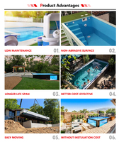 Piscine en conteneur moderne modulaire personnalisée piscine en conteneur hôtel de luxe 20 pieds 40 pieds préfabriquée piscine en conteneur pour centre de villégiature mobile