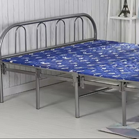 Lit simple en acier de haute qualité Nouveau design en métal cadre de lit empilable pliant pour appartement avec matelas