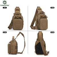Sac à dos tactique pour homme Protector Plus, coque rigide, EDC, nylon, sac de poitrine, sac à bandoulière léger, sac à bandoulière tactique d'extérieur