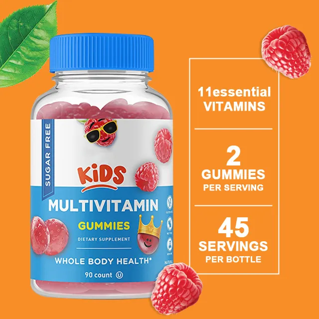 מותג פרטי טבעי בטעם סוכר משלוח מולטי ויטמין לילדים Gummy ויטמין תוספת בריאות