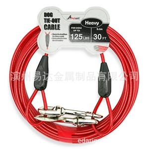 สายจูงสุนัขแบบสะท้อนแสง สแตนเลส 25 ฟุต ปลดเร็ว สำหรับสุนัขพันธุ์ใหญ่ - Product Image 3