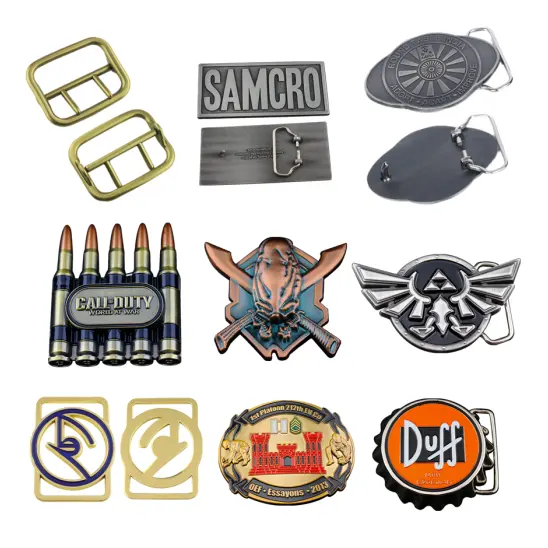 Производители, дизайн под заказ, оптовая продажа, модная 3d металлическая пряжка для ремня безопасности 2d Из Нержавеющей Стали, латунь, золото, с логотипом