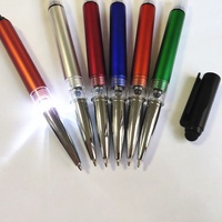 Surligneur avec stylo et stylet combinés, barils multicolores, encre noire à bille, surligneurs en gel à la cire avec stylo LED