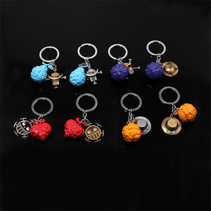 8 Styles <span class=keywords><strong>Luffy</strong></span> Démon <span class=keywords><strong>Fruit</strong></span> Pièce Cosplay Alliage Cartoon Anime Porte-clés - Product Image 2