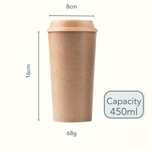 Custom Logo Printed Eco-Friendly Biodegradable <b>Disposable</b> Takeaway Double Wall Kraft Paper Coffee <b>Cup</b> with Lids for Hot Drinks - Product Image 4