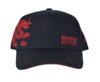 Gorras de Béisbol Estructuradas de 5 Paneles con Elementos Chinos Personalizados, Gorras Snapback de Moda con Bordado 3D para Club de Música y Guitarra