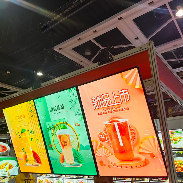 Custom Led Poster Ultra Thin Lightbox Snap Frame LED Menu Board Display Box Advertising Light Box for Fast Food Restaurant