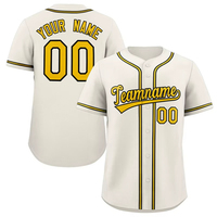 Musim baru dapat disesuaikan kaus Baseball Pria kerah V merah muda kaus jala kosong Retro pakaian bisbol Pro pribadi sejuk