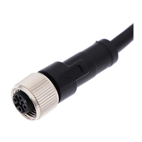Konektor Industri Berkualitas Baik M12 5pin Lurus Male ke Female dengan Pelindung, Konektor Cetak Kabel Plug