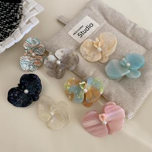 กิ๊บติดผมอะคริลิคสีสันสดใส ดีไซน์ดอกไม้ทรงไข่ สำหรับผู้หญิง ขายดี - Product Image 6