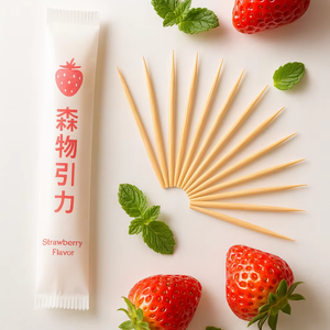 Tek Tek Paketlenmiş Çilek Aromalı Kürdan Sigara Bırakma İçin Aromalı Kürdan - Product Image 1